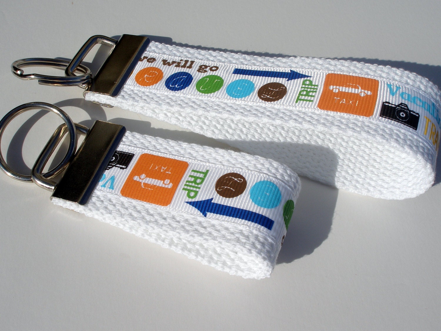Road Trip Key Fob - Key Ring, Key Chain - choices of sizes, full wrist or mini