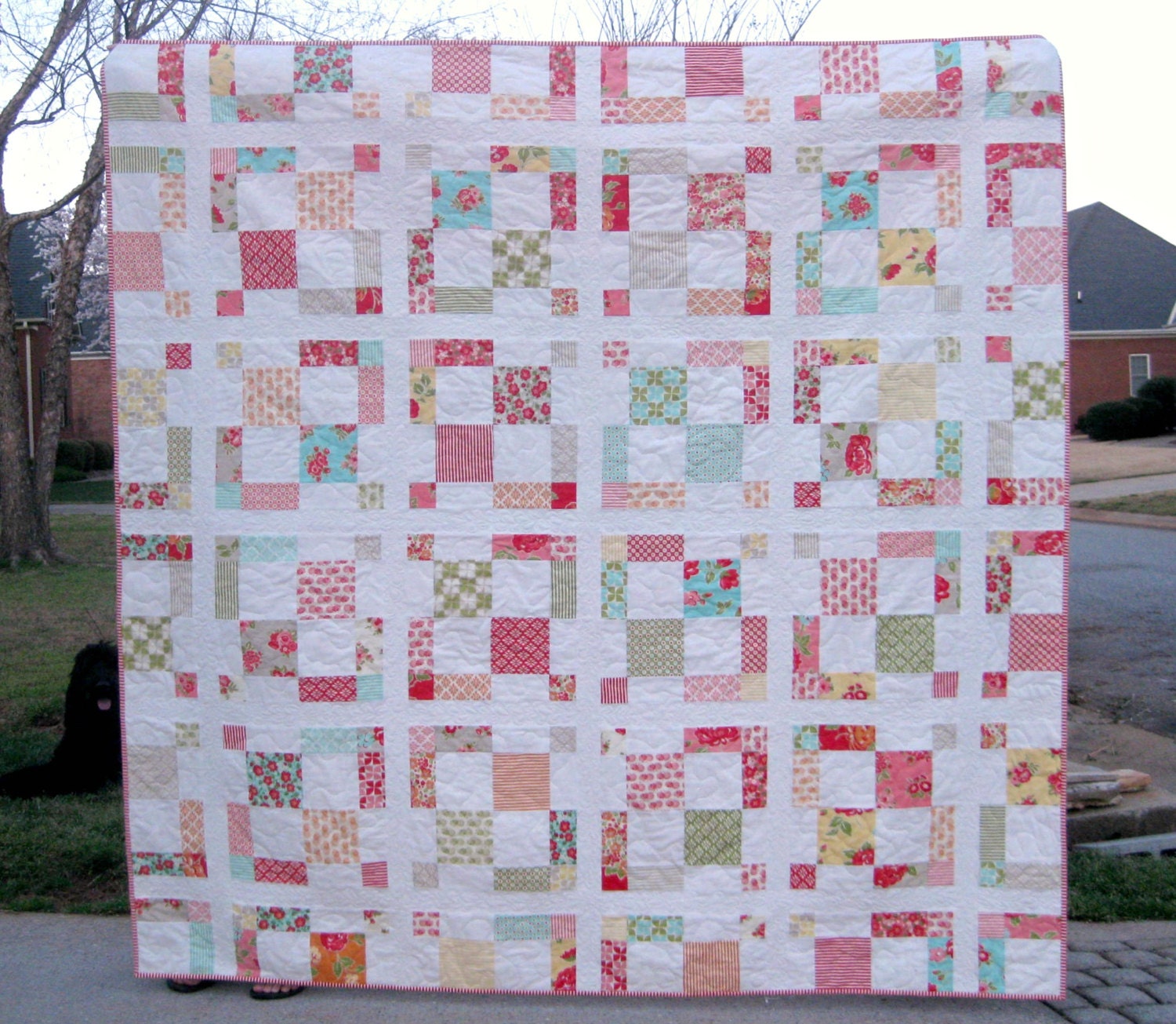 PDF Quilt Pattern - Charming - Baby Quit - Lap Quilt - Queen Quilt - Layer Cake and Charm Pack friendly -Easy Quilt Pattern - Modern Quilt