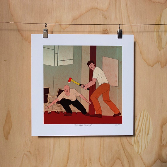 Too Many People - Digital Illustration Art Print