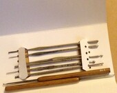 Wood Steel  Patent Kippenberg Eagle Shamrock Sun Triplat Venus Very Old Vintage Crochet Hooks