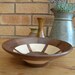 Segmented hand turned american maple and american black walnut bowl