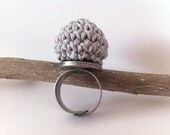 Handmade Crochet Ring - Original and Unique gift idea for her/ Handmade Crochet jewelry/accessires for her/Adjustable ring  - Ready to ship - mialyne