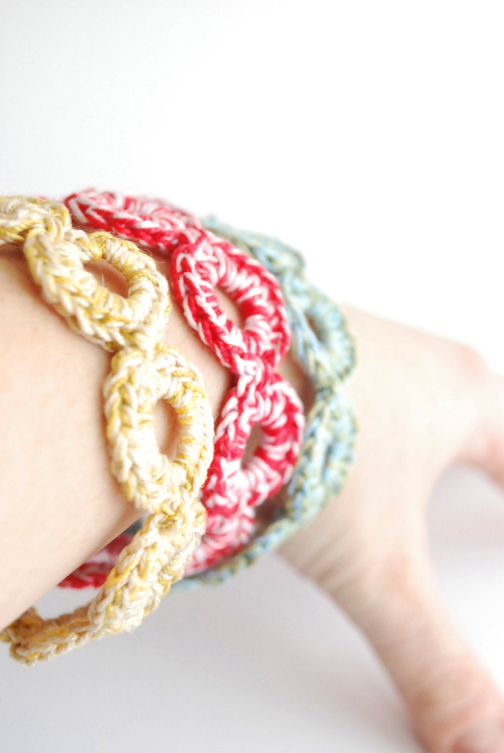 2 tone colour Crocheted Bracelet Fashion accesories