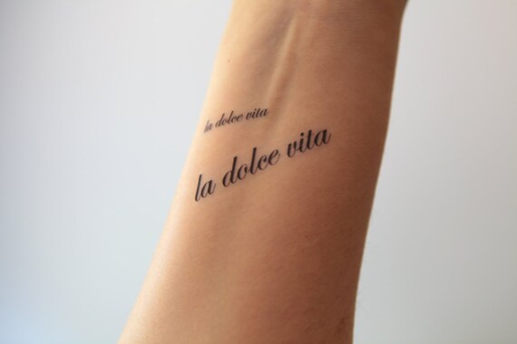 La Dolce Vita Spirit Ink Temporary Tattoo by SpiritInk on Etsy