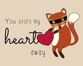 You Stole My Heart - Valentine's Day Art Print A4 Home Decor Gift Wall Art