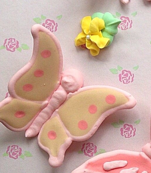Edible Royal icing butterflies sugar butterfly cupcake cake topper decorations 50 count by CupcakeGems handmade 3 D
