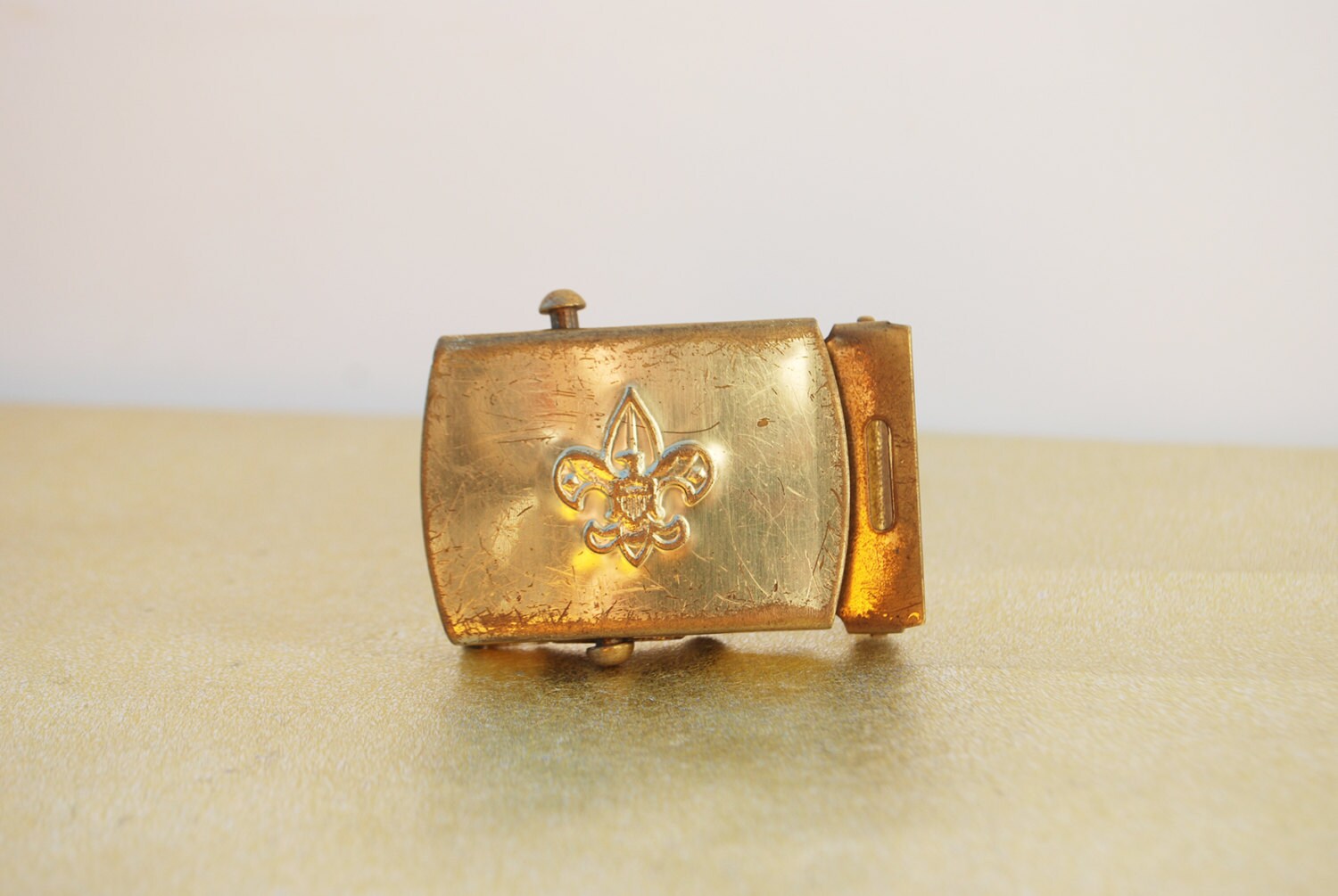 Items similar to Vintage Brass Boy Scout Belt Buckle Solid Brass, Boy