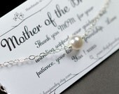 Bridesmaid gifts, bridal bridesmaid jewelry , pearl,birthstone, wedding, BRACELET,Mother of the groom bride card.mother in law gift.mom
