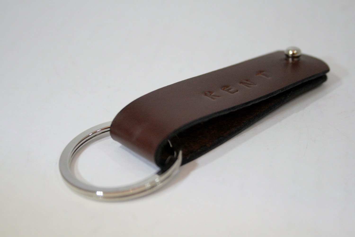 Personalized leather key chain
