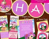 Lalaloopsy Mini-Digital Party Pack - Printable Invitations, Thank You cards, Favor Tag and Banner