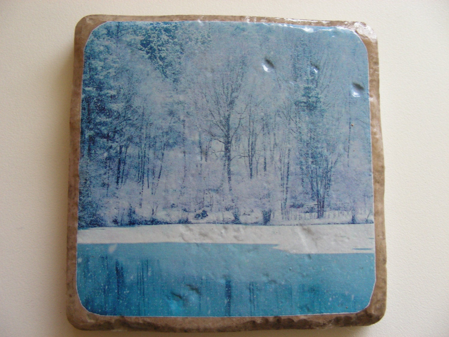 Winter Scenic Ceramic Tile Coasters