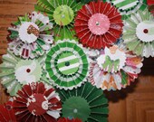 Christmas Rosette Wreath for your Home, Door, and Decor