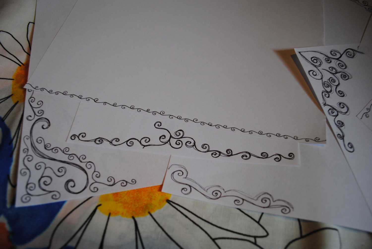 Letter Writing set with Swirl design