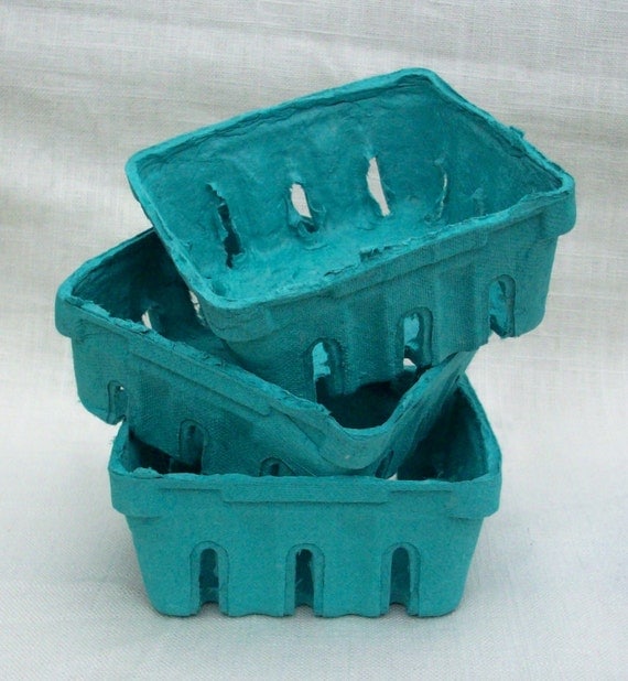 Items similar to 6 1/2 Pint Berry Baskets Made From Recycled Pulp