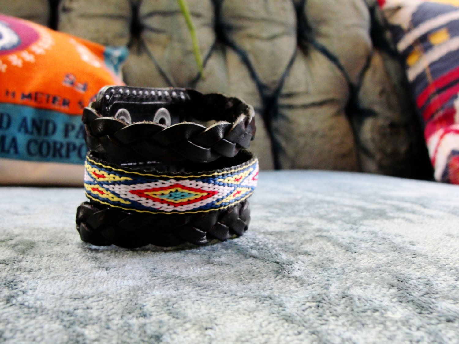 Ethnic Leather Braided Vi...