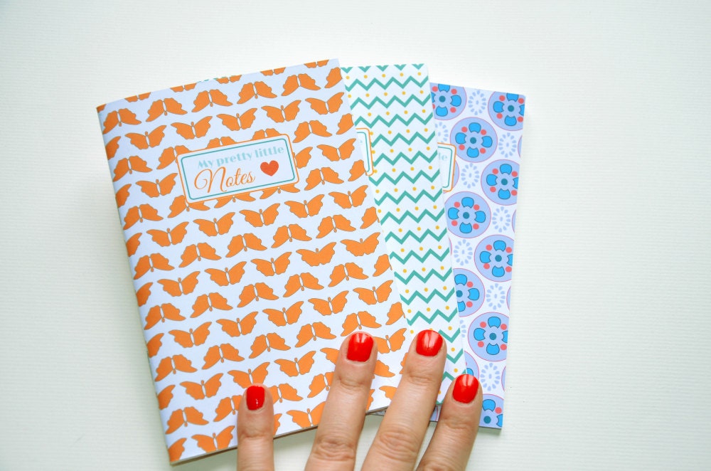 Set of 3 mini notebook: My pretty little notes (A6)