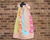Fat Quarter 'Whimsical Paisley Bird' One of a Kind Pillowslip Dress. Sizes 6-12 mos and size 6 available