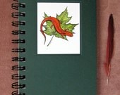 Pocket Journal - Red Newt Recycled Spiral Bound Journal, Lined for the Writer or Unlined Artist Sketchbook