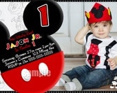 HUGE SELECTION Mickey Mouse Invitation - Red Yellow Black Mickey Mouse Birthday Party Invitations - Mickey Clubhouse Invitation