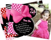 HUGE SELECTION Thank You Cards To Match Mickey Mouse And Minnie Mouse Invitations - Minnie Mouse Minnie Mouse Birthday