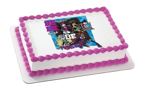 MONSTER HIGH-Be Yourself Edible Image Cake Topper Il_570xn