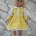 Yellow & ivory dress for an 18" doll.