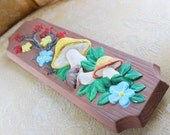 1960s/70s Adorable Mushroom Wall Hanging