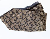 Vintage Designer Giorgio Armani Cravatte Men's Necktie 100% Silk Black Brown Paisley Pattern, Gift for Him, Formal Attire High Fashion