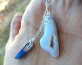 CLEARANCE - Agate Geode & Blue Crystal