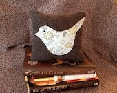 Sweet Tweet Bird Pillow Eco Geekery Repurposed Upcycled Wool