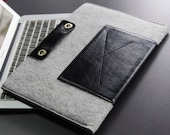 13 Inch MacBook Air Sleeve 13 Inch MacBook Pro Retina Sleeve MacBook 13 Sleeve Laptop Case Notebook Bag Leather Wool felt(504)