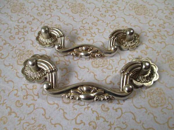 3 3/4" Dresser Drawer Pulls Handles Antique Silver Sunflower / Rustic Kitchen Cabinet Handle Pull Knobs Vintage Furniture Hardware 96 mm 502