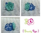 Aqua Rose Ring with Blue Finish