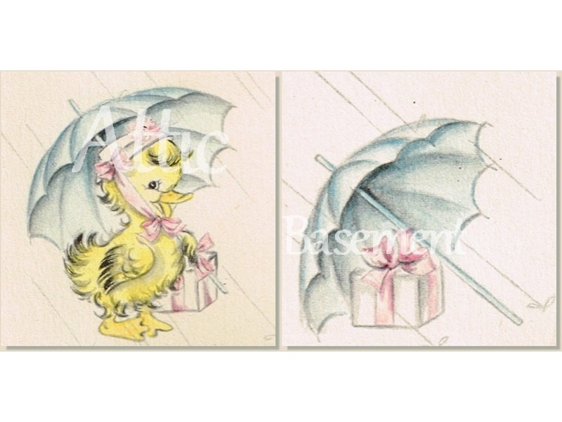 Buy gift tags and ecards - Baby Bridal Shower Duck Umbrella Gift Coordinating Cards DIGITAL  Downloadable Printable