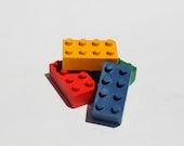 Lego Building Block Crayons Red, Blue, Yellow, Green Party Favors--ONE SET