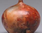 saggar fired decorative ceramic vessel
