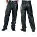 handmade Men Black Leather pants trousers, Men Black Biker Leather pants trousers, Men cross pocket Black leather trousers