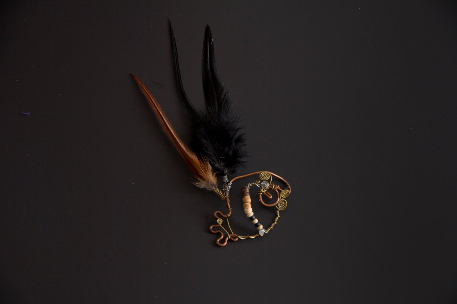 Tribal Ear Cuff, Feather, New Gypsy, Festival Gear