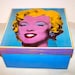 Marilyn Monroe, Andy Warhol, Decorative,Keepsake, Paper Mache, Art, box