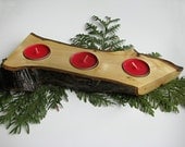 Handmade Wooden Candle Holder WALNUT wood Natural wood Candlestick Log Candleholder Wedding gift Solid wood Woodworks Ecological wood