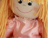 Dancy Love is a unique pink ballerina rag  doll, handmade and crafted with soft and cute fabrics.
