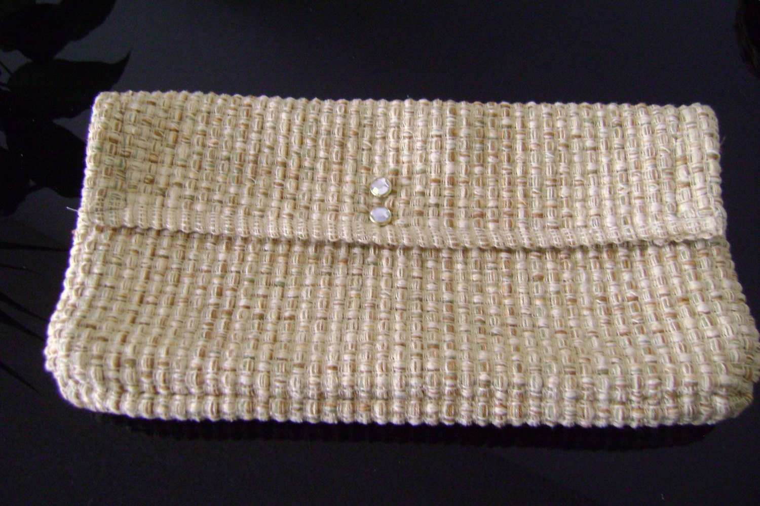 Light beige soft clutch