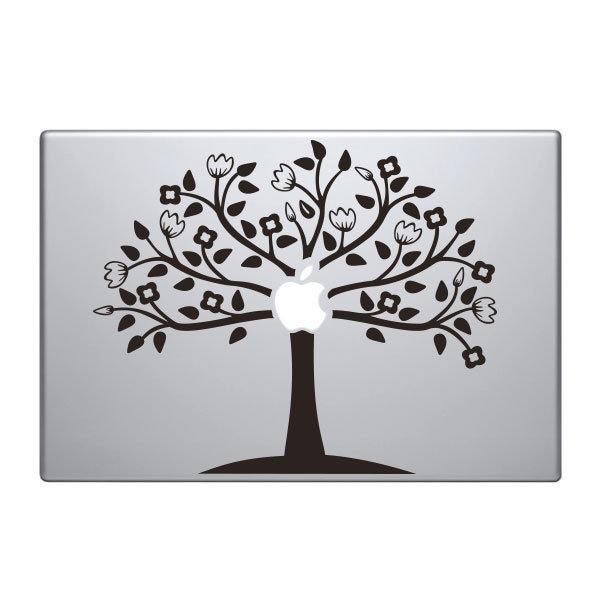 Apple Tree Vinyl Decal / Sticker to fit Macbook Pro 13" 15" 17" - Custom sizes available - fun - precision die cut can zen fruit