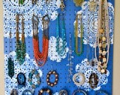 CUSTOM Painted Jewelry Organizer Wall Display,  Jewelry Holder, Custom, Hand Painted