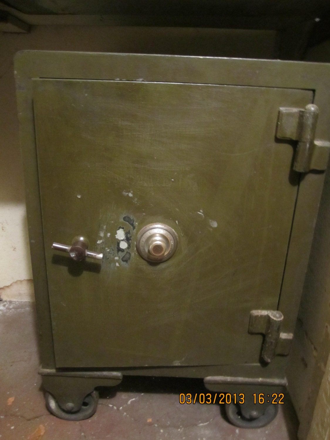 Items similar to Wonderfully Sturdy Antique Yale Combination Lock Safe