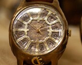 Metal art Pure handmade vintage brass type handcraft watch TRES   for steampunk   grunge art lover