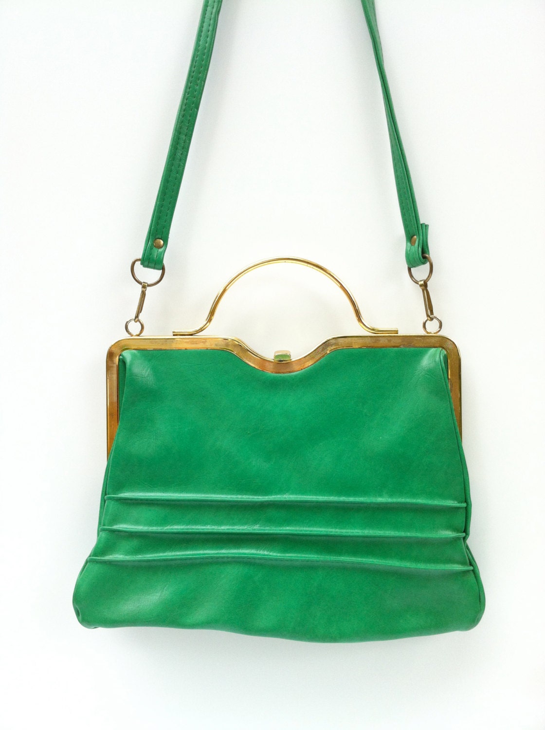 Fantastic kelly green Clarks Handbag - Made in England - FolkandHome