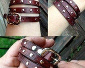 Vintage Mahogany Red Triple Wrap Cuff/Bracelet
