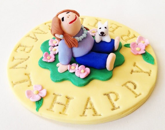 custom order- fondant happy retirement portrait cake topper Il_570xn
