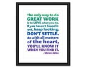 Inspirational Quote Art - Do Great Work - 8x10 - Instant Download
